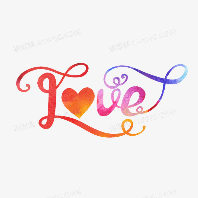 love浪漫情人节英文艺术字