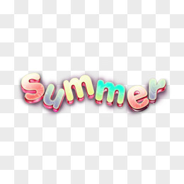 summer立体字