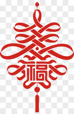 矢量创意春节符号丝带中国结