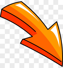 橘黄色三角立体箭头