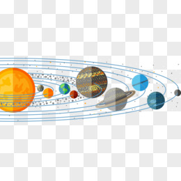 卡通太阳系设计矢量素材