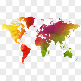 彩色世界地图矢量素材
