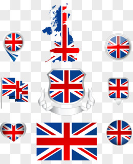 矢量英国国旗和地图
