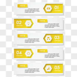黄白色简约信息图表设计矢量素材