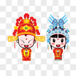 卡通拜堂成亲素材