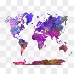 精美水彩世界地图设计