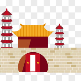 矢量中国古建筑寺庙