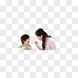 妈妈喂宝宝吃饭