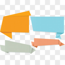 折纸彩色对话框矢量设计