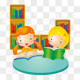书房里面看书的儿童