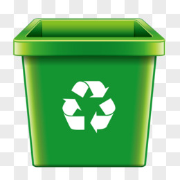 低碳环保标志垃圾桶