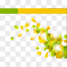 黄色叶子PPT背景