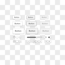简单白色界面按钮PSD素材