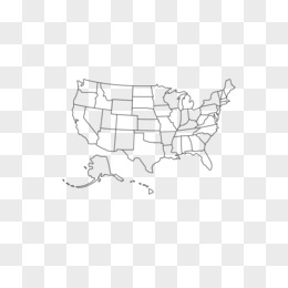 美国地图简化版