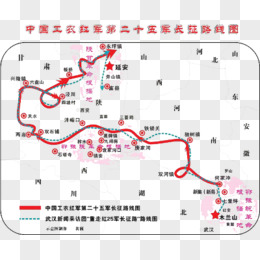 红军第二十五军长征路线图