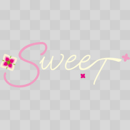 淘宝字体png变形字  sweet