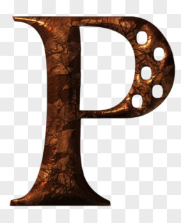 复古金属质感字母P