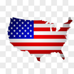 创意美国地图国旗