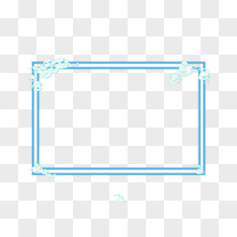  蓝色祥云漂亮边框