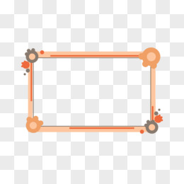 橘色熊爪漂亮边框