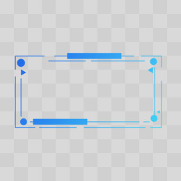 炫酷线条方形科技边框手绘设计