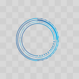 蓝色线条科技边框手绘设计