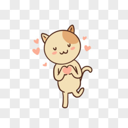 插画风小猫咪比心表情包