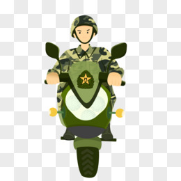 卡通大阅兵军人敬礼手形象