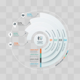 彩色圆环占比立体免抠矢量PPT元素图片免费下载 PNG素材 编号ve9iq3k5k 图精灵