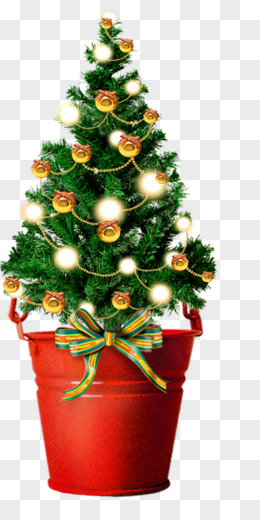 圣诞树上的金色铃铛元旦