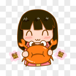 卡通女孩子担心表情
