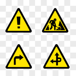 公路警示牌标志图标素材