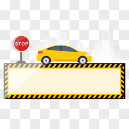汽车临时停车牌矢量标识边框元素