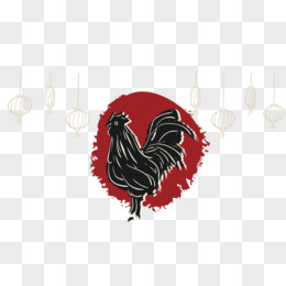 矢量黑公鸡