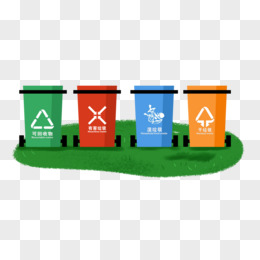 卡通手绘垃圾分类垃圾桶元素
