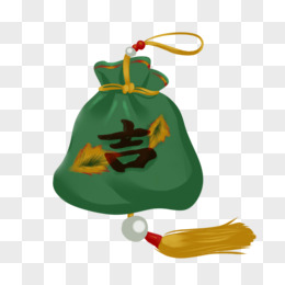 手绘卡通护身符大吉大利元素