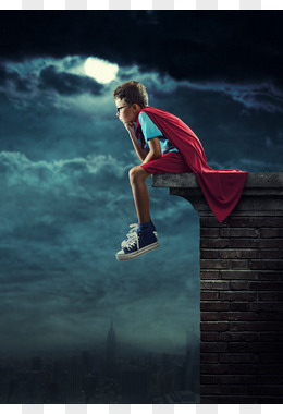 高塔上的男孩超人海报背景