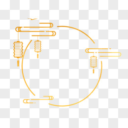 圆形古风文本框金箔边框元素