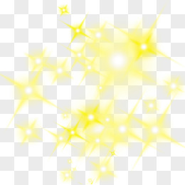 黄色光效闪闪发光的星星