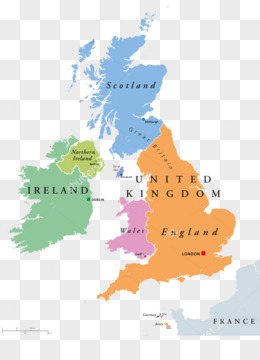 彩色英国地图