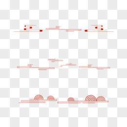 中国风分割线祥云免抠装饰元素
