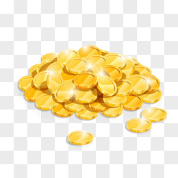 金币 卡通金币 成堆的金币 png素材