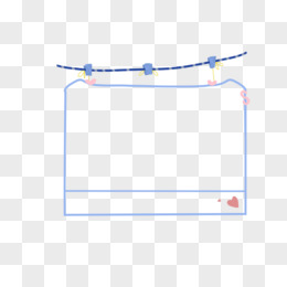 卡通简约夹子边框素材