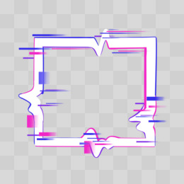 抖音故障风边框素材