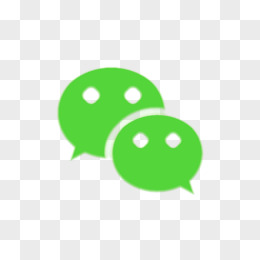 创意手绘绿色的微信logo标志
