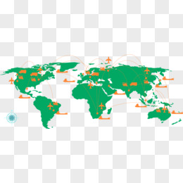 矢量绿色世界地图素材商务金融