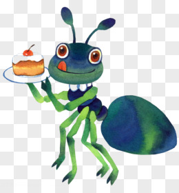 儿童画爱吃蛋糕的小蚂蚁