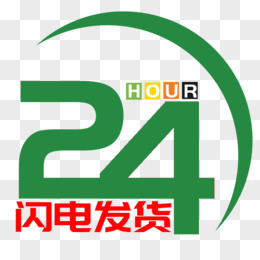 绿色24小时闪电发货图标