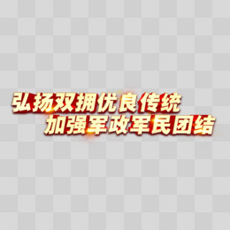 爱国拥军固我长城党建艺术字