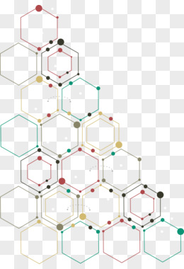 六边形和圆点背景矢量